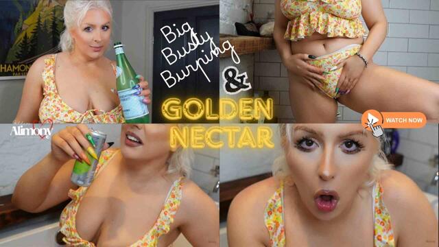 BIG BUSTY BURPING AND GOLDEN NECTAR video