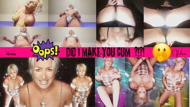 OOPS! DID I MAKE YOU CUM? video from Goddess Alimony
