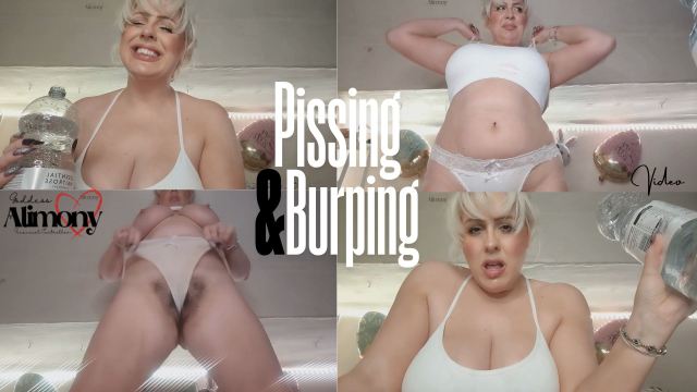 PISSING AND BURPING video from Goddess Alimony