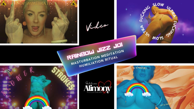 Rainbow JIZZ J-O-I video from Goddess Alimony