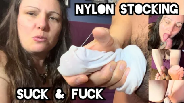Nylon Stocking Cock Fucks Wet Pussy & Cumshot video from DaisyCox