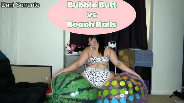 Bubble Butt vs Beach Balls video from Dani Sorrento