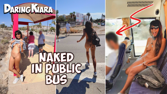 Naked Public Bus Ride and Walk Embarrassed ENF