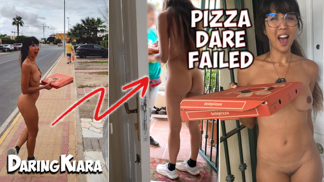 Pizza Dare Gone Wrong Locked Outside House Naked Butt Plug video from DaringKiara