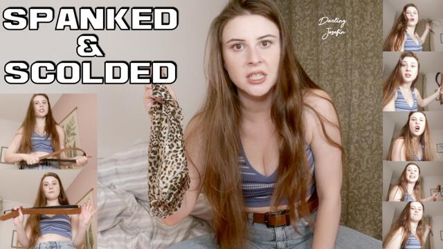 Dommy Step-Mommy Scolds and Spanks You With the BELT OTK for Sniffing Panties video from 