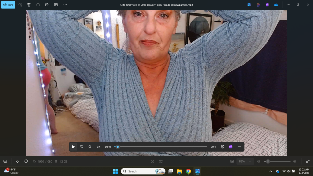 1346 First Video of 2026- A Panty Parade with all new panties video from Dawn Skye