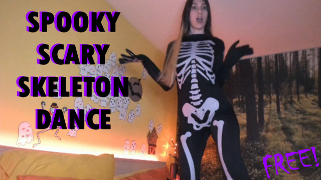 spooky scary skeleton dance! video from