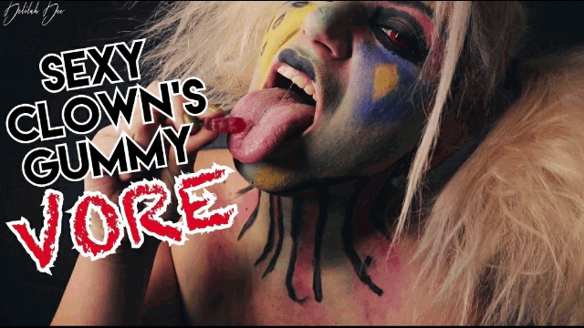 Sexy Clown's Gummy Vore video from Delilah Dee