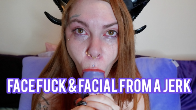 Face Fuck and Facial From a Jerk video from Delphoxi