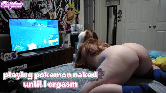 Playing Pokemon naked Until I Orgasm video from Delphoxi