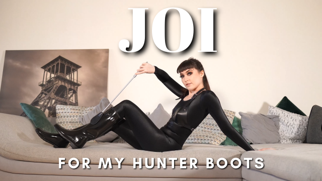 Femdom JOI for My Hunter Boots video from Domino Faye