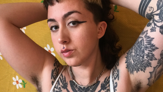 shaving my hairy armpits video from Domino Lennox