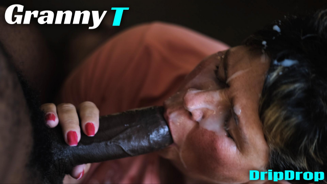 DRIPDROP: Short Haired GILF Keeps Sucking With Cum Dripping Off Her Face!!! video from DripDropProd