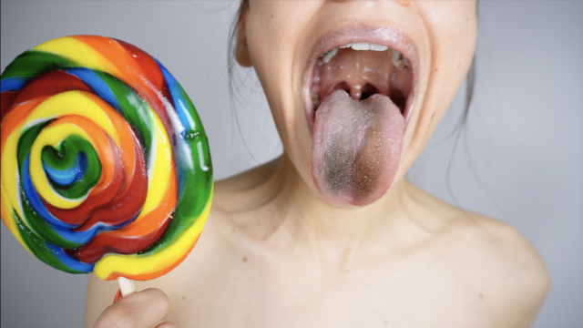 Licking a Huge Carnival Lollipop video from