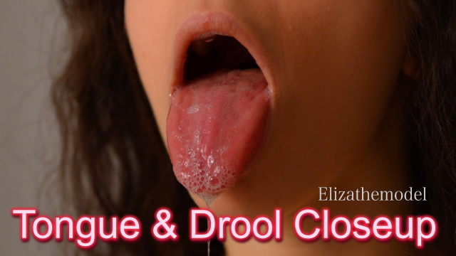 Tongue and Drool Closeup - ElizaTheModel video from Eliza