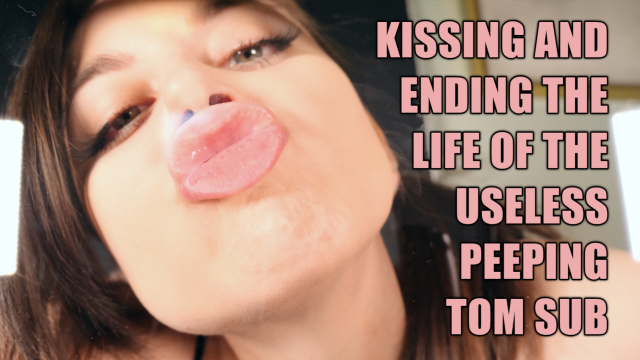 KISSING AND ENDING THE LIFE OF THE USELESS PEEPING TOM SUB video from Ellie Idol