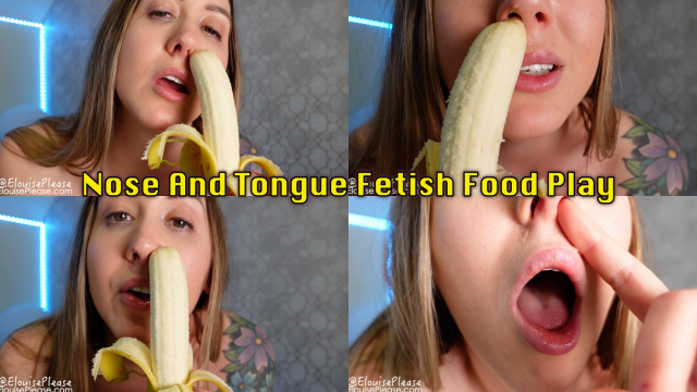 Nose And Tongue Fetish Food Play video from Elouise Please