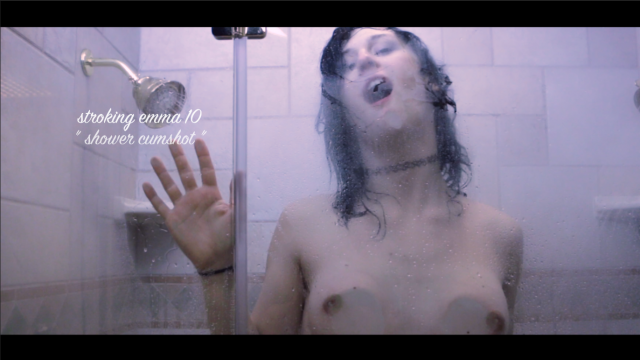 Stroking Emma 10: Shower Cumshot video from Emmaescapes
