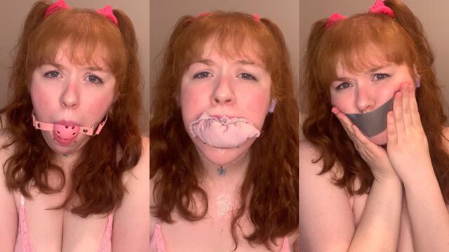 Ball Gag, Panties or Tape Gag? video from Evelyn Knight