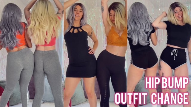 Booty Bump Outfit Change Dance video from Kim And Vivi