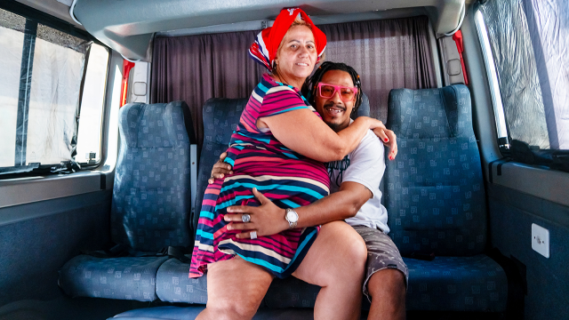 anal loving mature sucking my dick on the bus video from FetishIslands