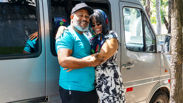 BBW ebony mature picked up for deep anal video from FetishIslands