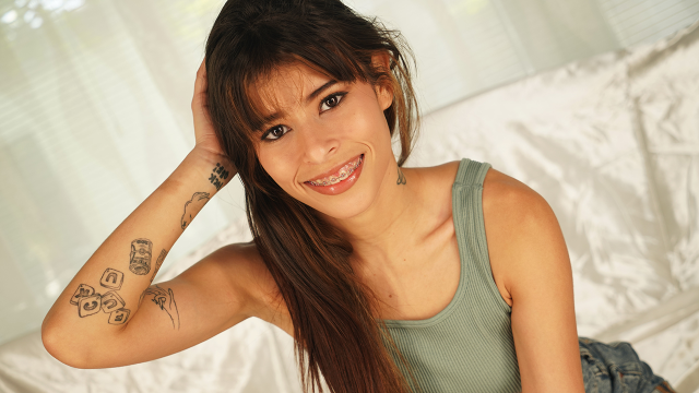 cute braces teen fisting her tight asshole video from