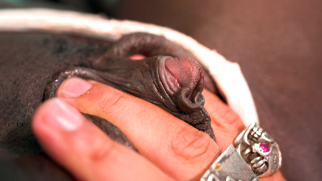 look how i suck her big pulsating clit video from FetishIslands