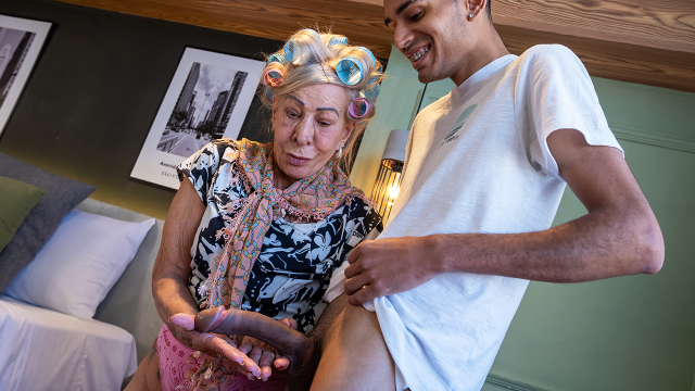 tattood 79 year old granny is totaly shocked video from FetishIslands