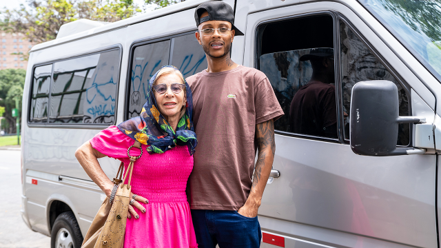 tattooed 81 years old granny picked up for anal video from FetishIslands