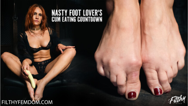 Nasty Foot Lover's Cum Eating Countdown video from