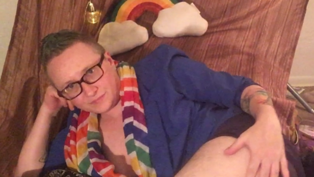 Colorful, horny, and cumming for you... video from