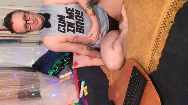 Vibing his boy clit for the camera. video from