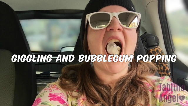 Giggling and Bubblegum Popping video from Tabitha Angel