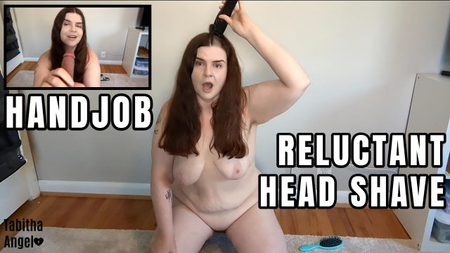 Handjob Reluctant Head Shave video from Tabitha Angel