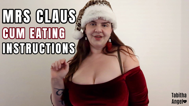 Mrs Claus Cum Eating Instructions video from Tabitha Angel
