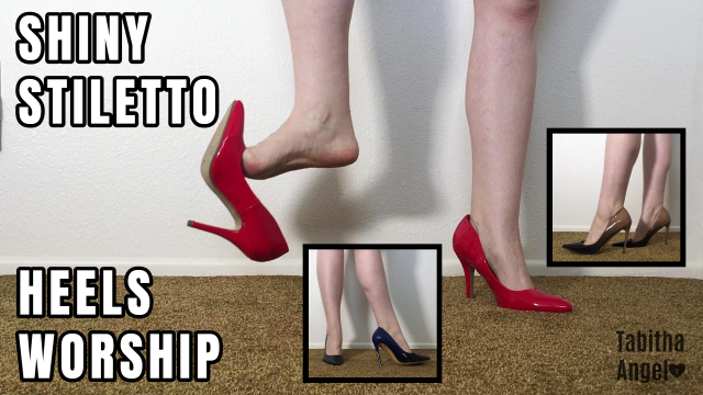 Shiny Stiletto Heels Worship video from Tabitha Angel