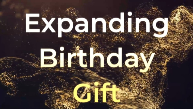 Expanding Birthday Gift video from Foxy Farrah