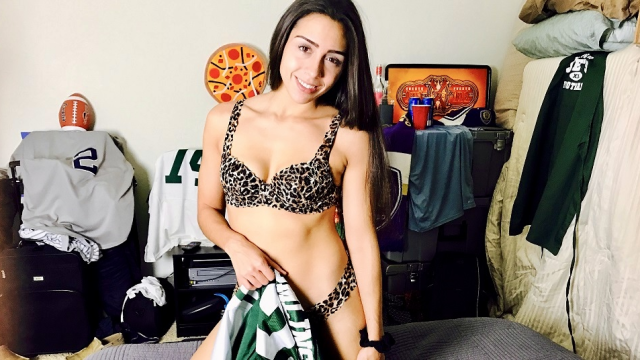 Dorm Room BJ with Lilly Hall video from Fuzzy Peach Productions