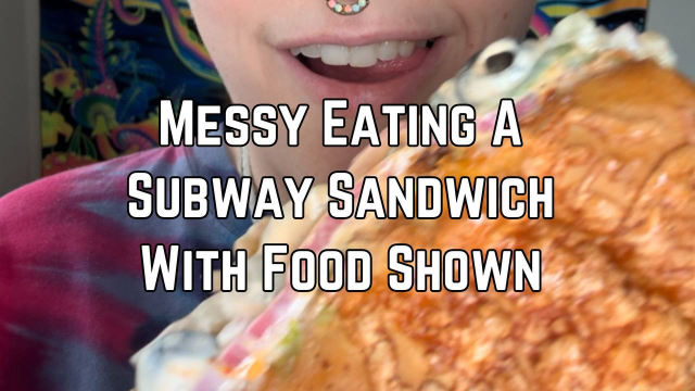 Close Up Messy Eating A Sandwich video from Phoenix Bates