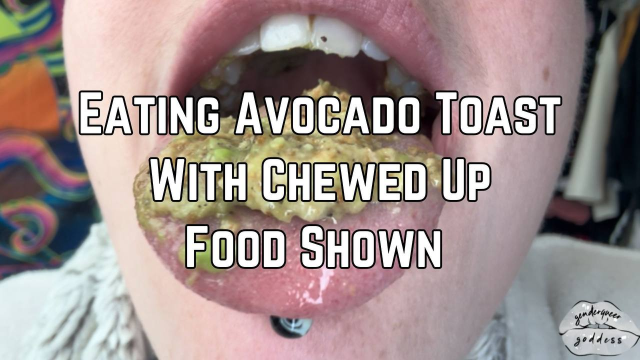 Close Up Open Mouth Eating Avocado Toast video from Phoenix Bates
