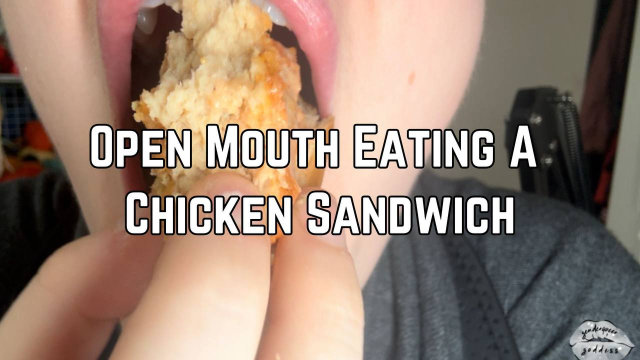 Eating A Chicken Sandwich Open Mouth Chewing video from Phoenix Bates