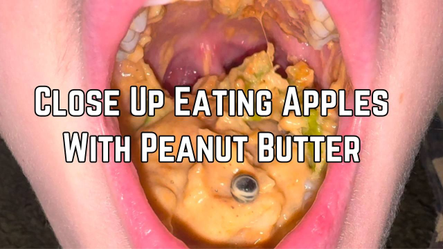 Eating Apples With Peanut Butter Up Close video from Phoenix Bates