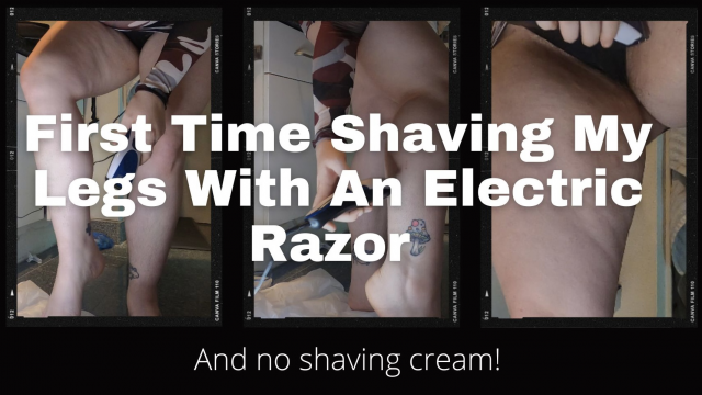 FIrst Time Shaving My Legs With An Electric Razor video from Phoenix Bates
