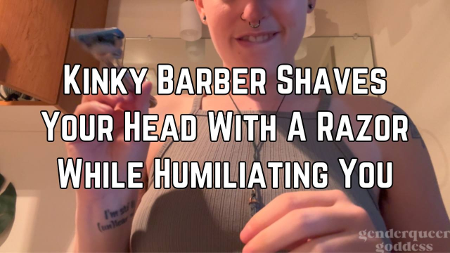 Kinky Barber Humiliating Razor Shave video from Phoenix Bates