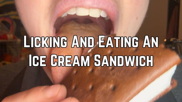 Licking And Eating An Ice Cream Sandwich video from Phoenix Bates