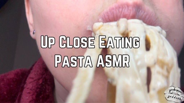 Pasta Mukbang Close Up video from Phoenix Bates