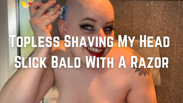 Shaving My Head Slick Bald With A Razor video from Phoenix Bates