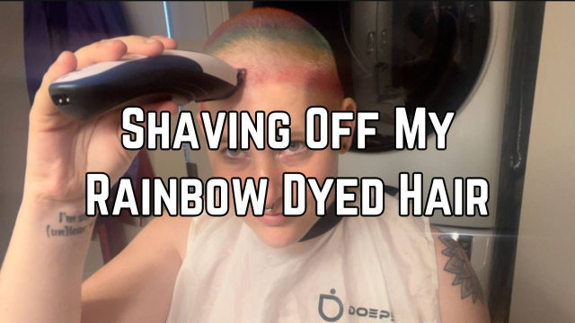 Shaving Rainbow Dyed Hair video from Phoenix Bates