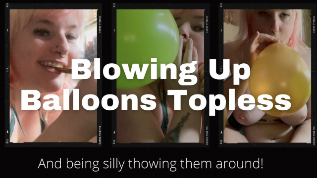Topless Blowing Up Balloons video from Phoenix Bates